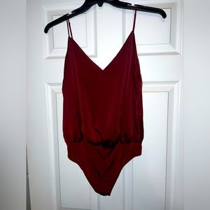 Express burgundy bodysuit